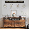 63"W  TV Stand with 10 Fabric Drawers for 65-75 Inches TV,  Entertainment Center TV Console Table with LED Lights & Power Outlets & Shelves - 3 of 4