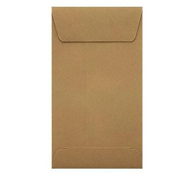 LUX #5 1/2 Coin Envelopes w/Peel & Seel 100% Recy 3.125" x 5.5" Brown LUX-512CO-GB-50