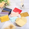 Unique Bargains Mini Pearlescent Paper Heart Shaped Clasp Envelopes 12 Pcs - 4 of 4