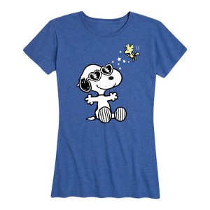 Women's - Peanuts - Snoopy Faces Short Sleeve Graphic T-Shirt - 1 of 4