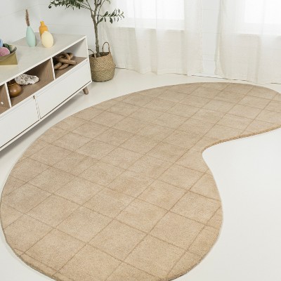 JONATHAN Y Bean Modern Plaid Grid Handwoven Wool Indoor Area Rug