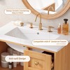Gulches 30 Inch Farmhouse Bathroom Vanity Ceramic Sink 3 Drawers Soft Closing Door MDF Stainless Steel Hardware Pre Drilled 3 Hole - 3 of 4