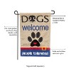 Evergreen Flag Dogs Welcome People Tolerated Garden Burlap Flag - 3 of 4