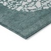 Dark Green Aqua And Ivory Abstract Washable Indoor Outdoor Area Rug - 4 of 4