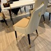 2PCS High-end Microfiber Leather Dining Room Chairs Detailed Stitching & Lion Head - 3 of 4