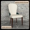 LeisureMod Leather Dining Chair Kitchen Room Side Chairs with Rubberwood Legs Havana Series - 4 of 4