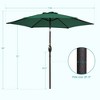 Sonkuki 7.5 ft Outdoor Patio Market Umbrella w/ Crank, Push Button Tilt,  UV-Resistant Canopy - 3 of 4