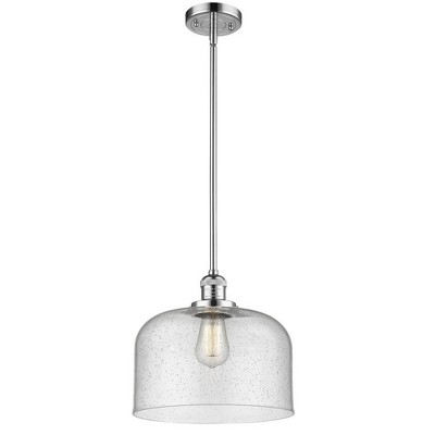 Bell - 1 Light Stem Hung Mini Pendant In Industrial Style-13 Inches Tall and 12 Inches Wide