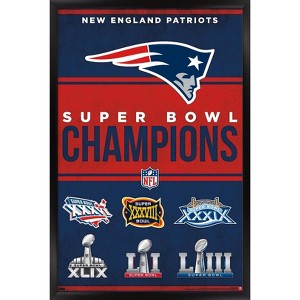 Trends International NFL New England Patriots - Champions 23 Framed Wall Poster Prints - 1 of 4