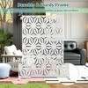 TOAOTBNBO Metal Privacy Screen with Stand, Decorative Privacy Fence Panels with Star Pattern, Outdoor Privacy Screen for Garden, White - 4 of 4