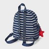 Girls' 10.72" Striped Mini Backpack - art class™ White/Navy Blue - 2 of 4