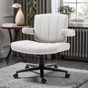 Mshliw Ergonomic Swivel Office Chair with Adjustable Height, Dining Chair, Wide Seat and Lumbar Support for Home Office Workspace Seating - 1 of 4