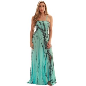 Riviera Sun Womens Maxi Dress  Smocked Adjustable Strap Long Sundress  Summer Dresses - 1 of 4
