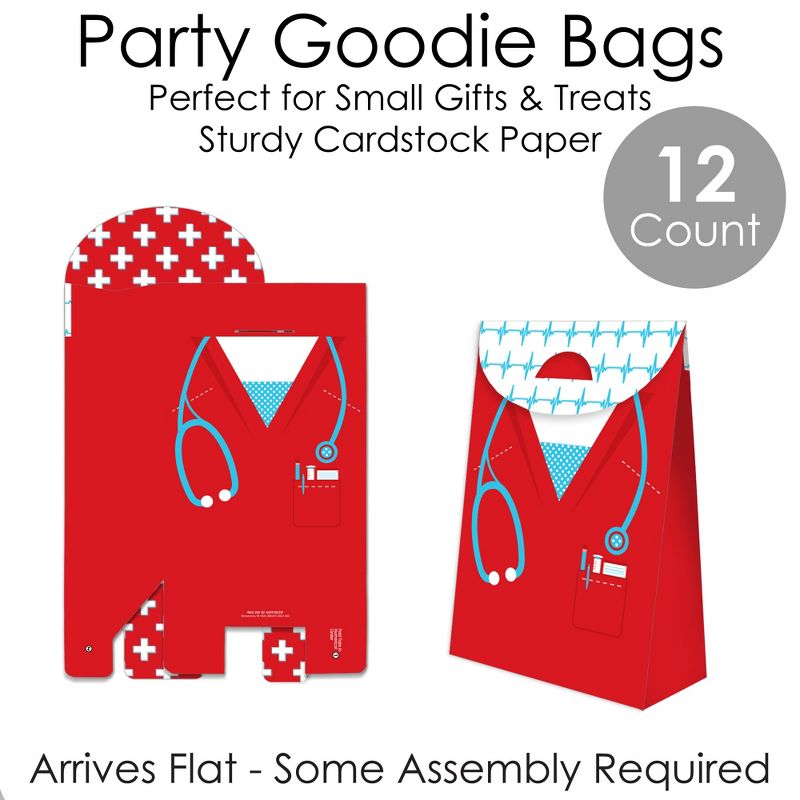 Big Dot of Happiness Nurse Graduation - Medical Nursing Graduation Gift Favor Bags - Party Goodie Boxes - Set of 12, 6 of 9