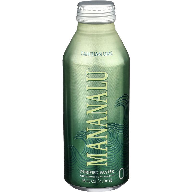 Mananalu Tahitian Lime Purified Water - Pack of 12 -16 fl oz, 1 of 2