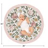 Sweet Jojo Designs Girl Baby Tummy Time Playmat Vintage Floral Pink Green and Yellow - 4 of 4