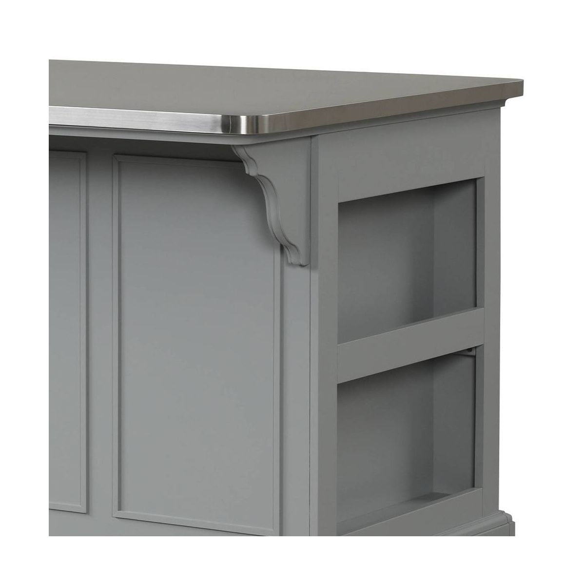 Acme Furniture Urrur Kitchen Island Gray Finish - thumbnail 4
