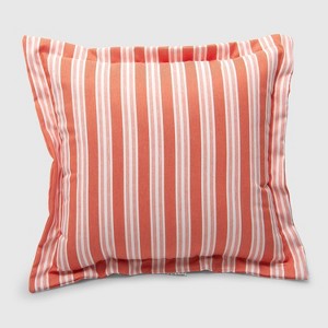 Coastal Stripe Outdoor Deep Seat Pillow Back Cushion Coral - Threshold , Pink