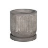 Okak Modern Pattern Planter with Saucer Decorative Plant Pots Ideal for Indoor Greenery Home Decor, Succulents and Small Plants - 2 of 4