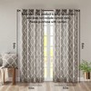 PAGED Curtains Fretwork Print Grommet Top Window Curtain Panel Privacy Assured with Light Filtering for Bedroom, Living Room - 3 of 4