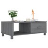 vidaXL Solid Pinewood Coffee Table HAMAR with Storage Drawer and Compartment, Versatile Home Furniture - 4 of 4