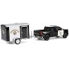 2023 Chevrolet Silverado Truck "California Highway Patrol" Black and White with Trailer 1/64 Diecast Model Cars by Greenlight - 3 of 4