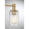 Savoy House Concord 3 - Light Vanity in  Matte Black/Warm Brass - 3 of 3