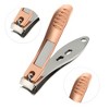 Unique Bargains Nail Clippers for Nail Care Portable Stainless Steel Zinc Alloy Rose Gold Tone Silver Tone 3 Pcs - 3 of 4