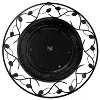 Clockswise 36" Extra large Decorative Vintage Roman Numerical Wall Clock with Black Metal Leaf Design Frame, for Dining, Living Room, or Kitchen - 4 of 4