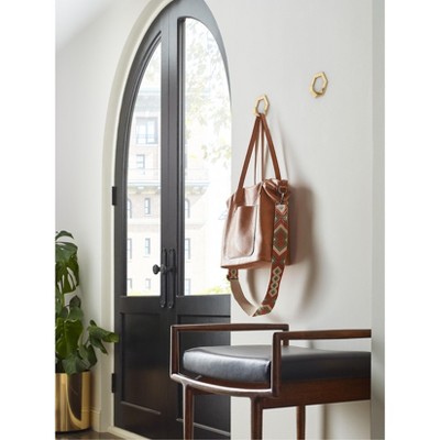 Champagne Bronze Hexagonal Single Prong Decorative Wall Hook