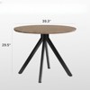 FONTOI End Tables, 39" Round Wooden Side Table with Non-slip Foot Pads, Couch Side Table for Bedroom Living Room, Brown, 39.3"*29.5"*39.3" - 3 of 4