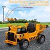 Ride on Dump Truck for Kids, 12V Ride on Car with Electric Dump Bed, Remote Control and Extra Shovel, Ride on Construction Vehicle with USB - 4 of 4