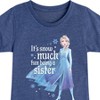 Girls' - Frozen 2 - Snow Much Fun Being A Sister Elsa Fitted Short Sleeve Graphic T-Shirt - 2 of 4