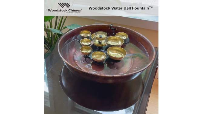 Woodstock Wind Chimes Water Bell Fountains Floating Fountain Bells, 6 of 7, play video