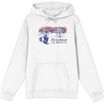 Americana America The Beautiful Long Sleeve Adult Hooded Sweatshirt
