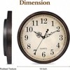 Vintage Wall Clock Silent 14 Inch Non Ticking Retro Round Quartz Decorative Clock for Kitchen Office Classroom Bedroom - 2 of 4