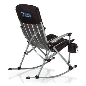 MLB Tampa Bay Rays Outdoor Rocking Camp Chair - Black