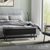 Storage Ottoman Bench, Ottoman Foot Rest, Mid-Century Modern, Synthetic Leather with Stitching, Dual Safety Hinges, 670 LBS Load, End of Bed Bench - 4 of 4