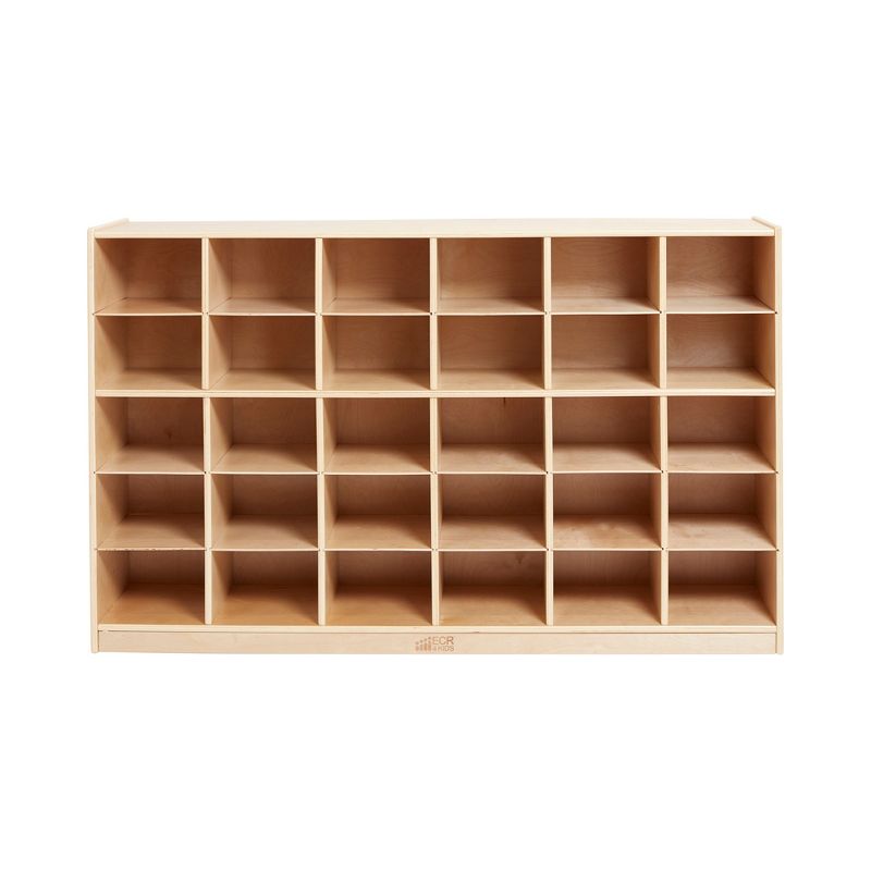 ECR4Kids 30 Cubby School Storage Cabinet - Rolling Cabinet with 30 Bins Slots, 4 of 10