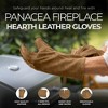 Panacea Versatile Breathable Design 1 Size Fits All Fireplace Hearth Gloves for Indoor and Outdoor Firepits Shields Splinters and Burns, Brown - 4 of 4
