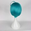 Unique Bargains Women's Halloween Wigs 14" Blue with Wig Cap Straight Hair - image 4 of 4