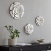 Brewster (Set of 3) Lani White Flowers Metal Wall Arts: Iron Sculptures, Modern Decor, Nature Inspired - 2 of 4