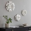 Brewster (Set of 3) Lani White Flowers Metal Wall Arts: Iron Sculptures, Modern Decor, Nature Inspired - image 2 of 4