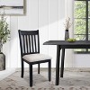 CAVINAS Traditional Wooden Dining Chairs with Slatted Back and Padded Seat, Set of 2, Kitchen Side Chairs - 2 of 4