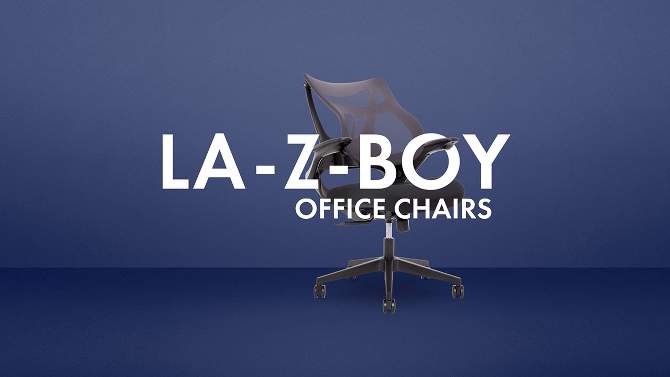 Big and Tall Edmonton Executive Bonded Leather Office Chair Black - La-Z-Boy, 2 of 12, play video