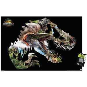 Trends International Jurassic World: Rebirth (2025) - T. Rex Silhouette Unframed Wall Poster Prints - 1 of 4