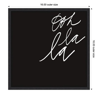 Ooh II Black and White Canvas Typography Wall Art