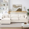 102'' Modular L-Shaped Sectional Sofa with Movable Ottoman, Chenille Upholstery, and DIY Combination - 2 of 4