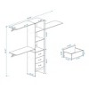 Chery Life 96'' Walk In Closet Organizer with 3 Adjustable Shelves & 3 Expandable Hanger Rods & 3 Drawers, Built-In Garment Rack, White - 2 of 4