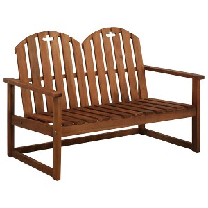 Garden Bench Brown Acacia wood 43.3 in Durable Garden Bench - 1 of 4